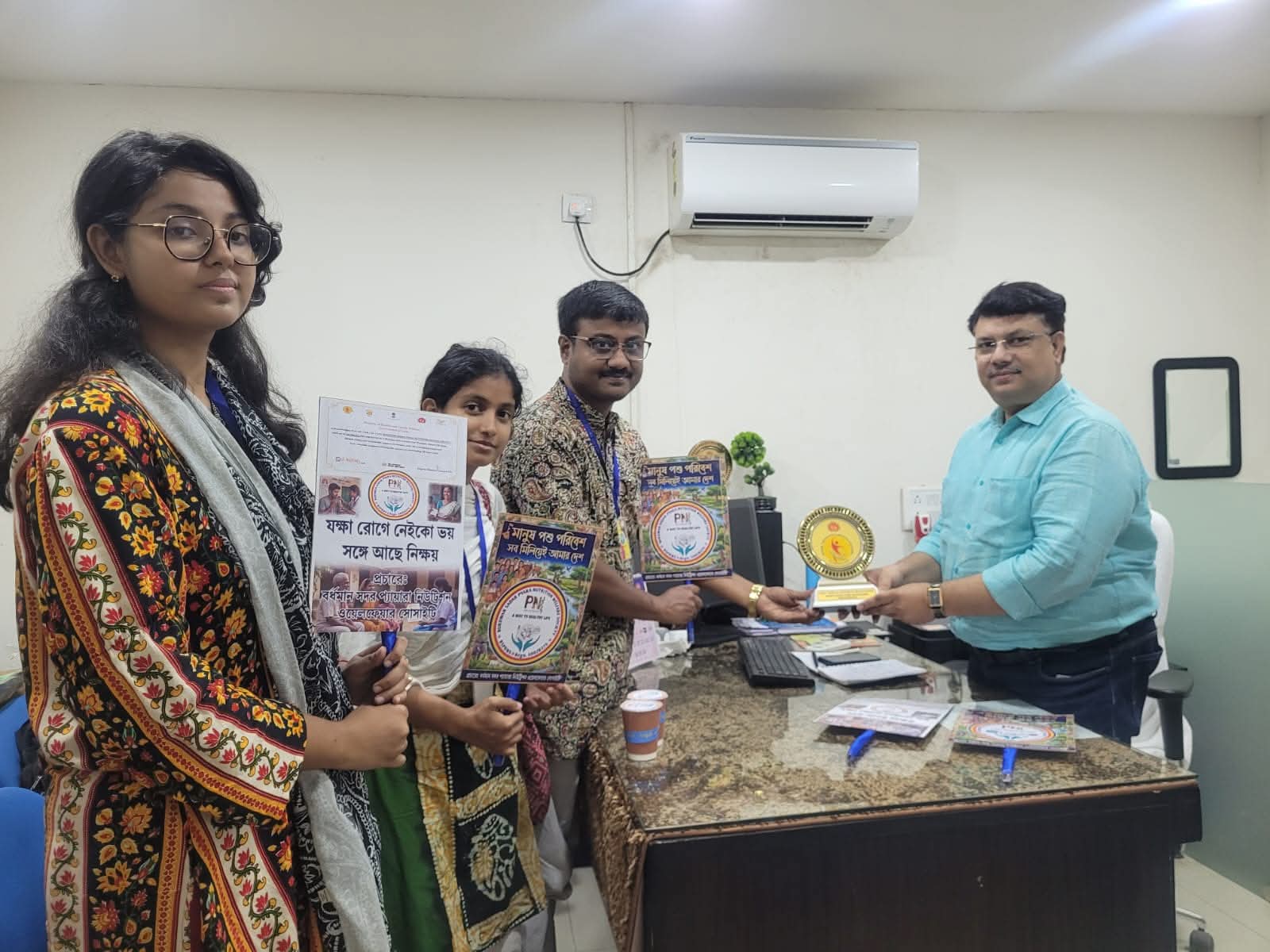Today, we received a special token of honor from CMOH (NTEP), Purba Bardhaman—an achievement that reflects our continuous and tireless efforts towards tuberculosis eradication
